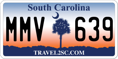 SC license plate MMV639