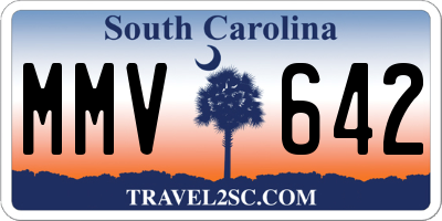 SC license plate MMV642