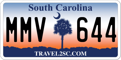 SC license plate MMV644