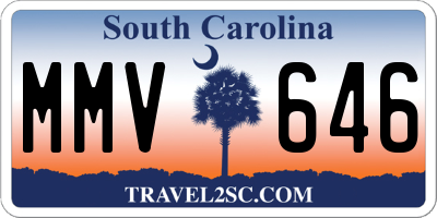 SC license plate MMV646