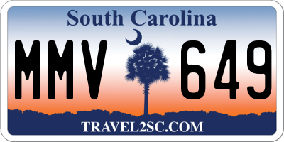 SC license plate MMV649