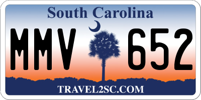 SC license plate MMV652