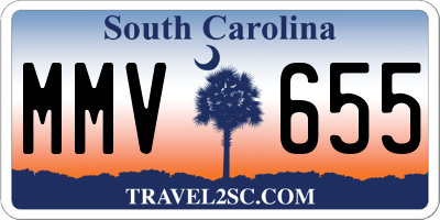 SC license plate MMV655