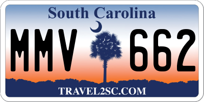 SC license plate MMV662