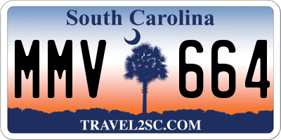 SC license plate MMV664