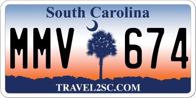 SC license plate MMV674