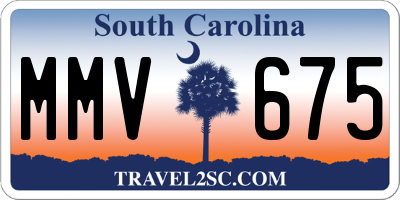 SC license plate MMV675