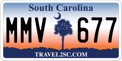 SC license plate MMV677
