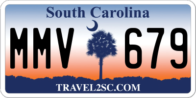 SC license plate MMV679