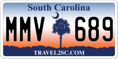 SC license plate MMV689