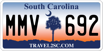 SC license plate MMV692