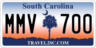 SC license plate MMV700