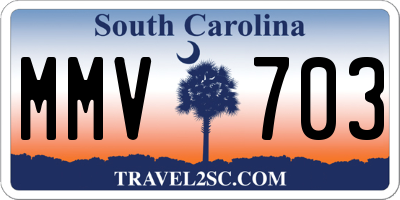 SC license plate MMV703