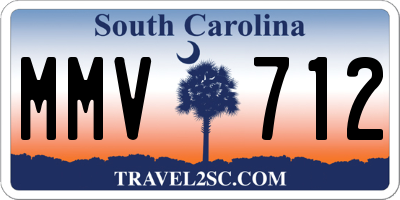 SC license plate MMV712