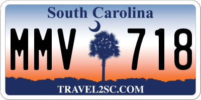 SC license plate MMV718