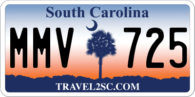 SC license plate MMV725