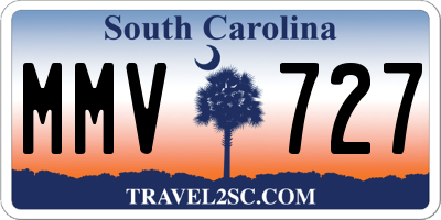 SC license plate MMV727