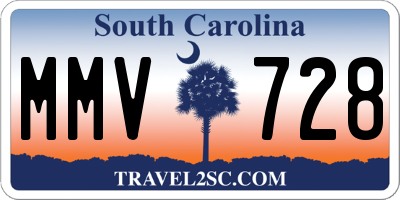 SC license plate MMV728