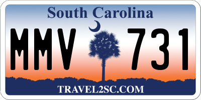 SC license plate MMV731