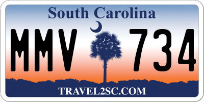 SC license plate MMV734