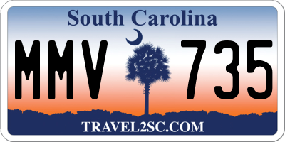 SC license plate MMV735