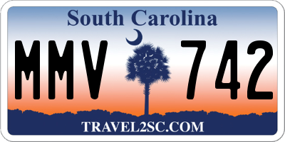 SC license plate MMV742