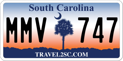 SC license plate MMV747