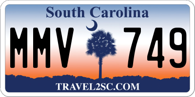 SC license plate MMV749