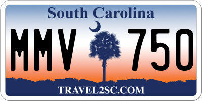 SC license plate MMV750