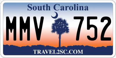 SC license plate MMV752