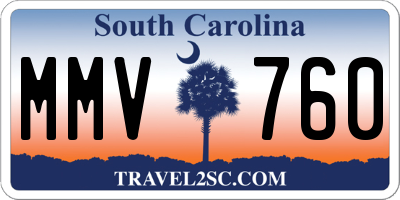 SC license plate MMV760