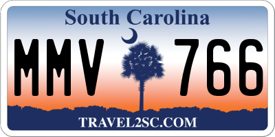 SC license plate MMV766