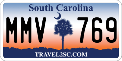 SC license plate MMV769