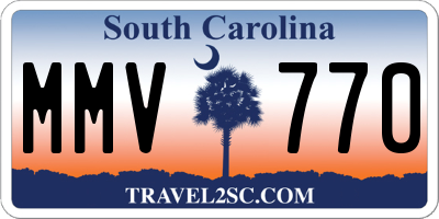 SC license plate MMV770