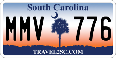 SC license plate MMV776