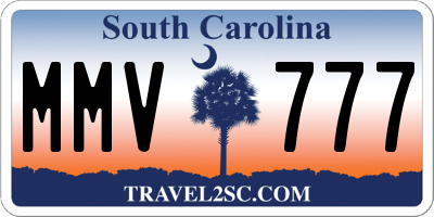 SC license plate MMV777