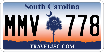 SC license plate MMV778