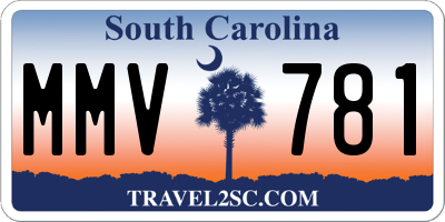 SC license plate MMV781
