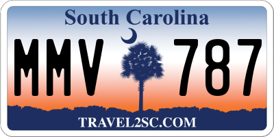 SC license plate MMV787