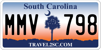SC license plate MMV798