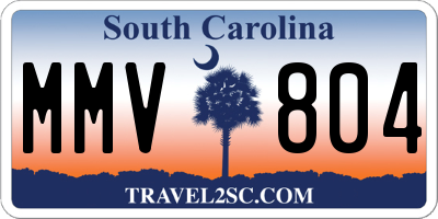 SC license plate MMV804
