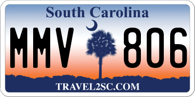 SC license plate MMV806