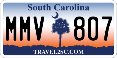 SC license plate MMV807