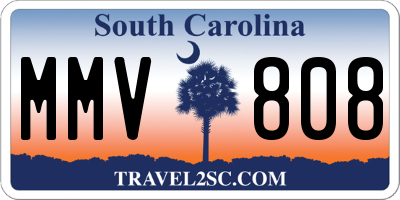 SC license plate MMV808