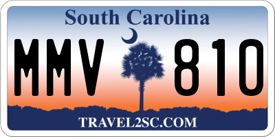 SC license plate MMV810