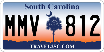 SC license plate MMV812