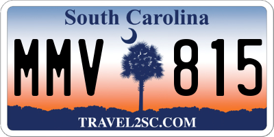SC license plate MMV815