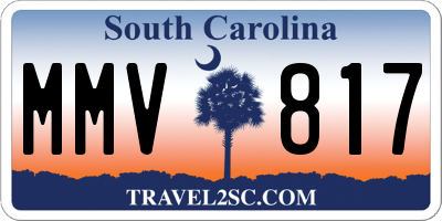 SC license plate MMV817