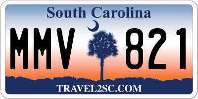 SC license plate MMV821