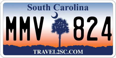 SC license plate MMV824